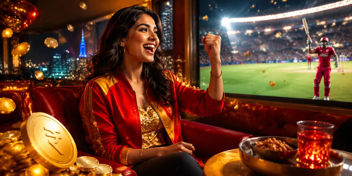 Sports betting interface focused on cricket with odds display